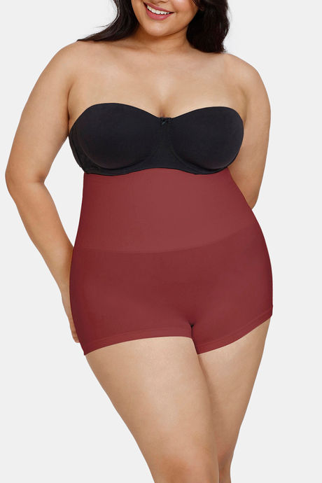 Zivame High Compression Seamless High Waist Boyshorts - Wild Ginger — image 7